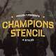 Champions Stencil - GraphicRiver Item for Sale