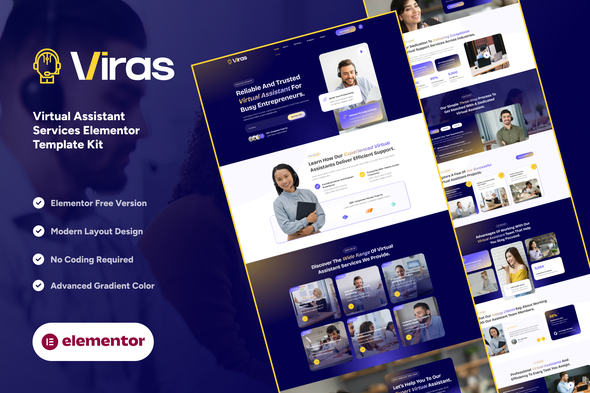 Viras - Virtual Assistant Services Elementor Template Kit
