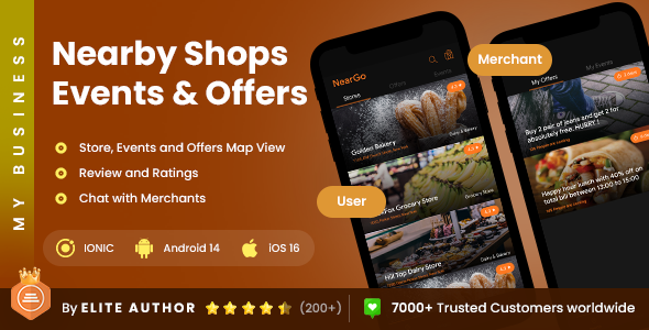 4 App Template| Nearby Business & Event Listing | Place Finder | Directory App | Ionic 8 | NearGo
