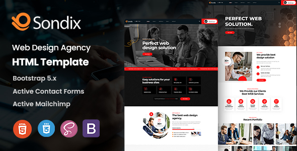 Sondix - Web Design Agency HTML Template