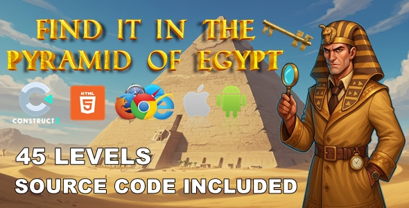 Find It In The Pyramid Of Egypt - Desktop/Mobile - HTML5 Game - Construct 3 (C3p)
