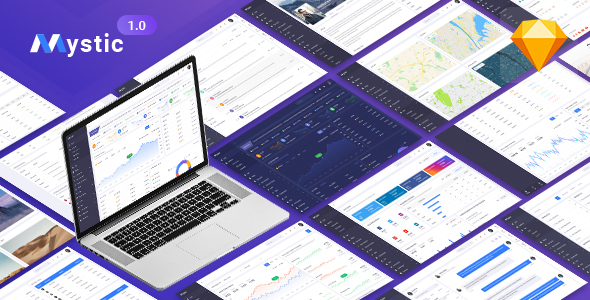 Mystic - Admin Dashboard Sketch Template