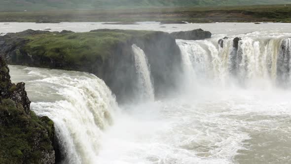 Godafoss Waterfalls in Summer Season Iceland