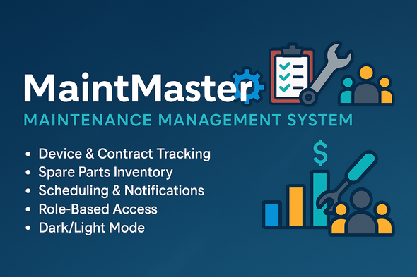 MaintMaster Complete Maintenance Management System
