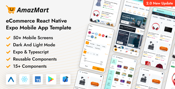 AmazMart - React Native Expo eCommerce Mobile App Template