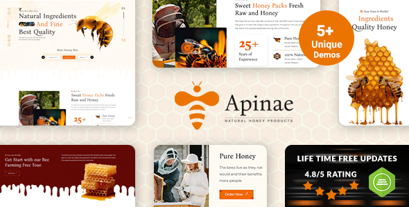 Apinae - Beekeeping and Honey Shop  WordPress Theme