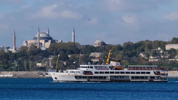 Turkey, Bosphorus, Istanbul, Hagia Sophia