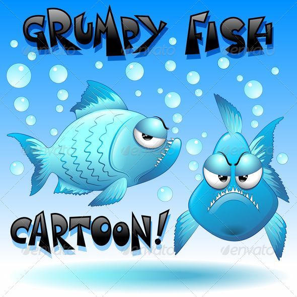 Grumpy Fish Cartoon