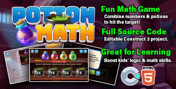 Potion Math – HTML5 Game - construct 3