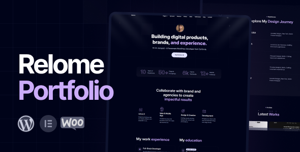 Relome - Personal Portfolio WordPress Theme