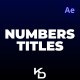 Numbers Titles - VideoHive Item for Sale