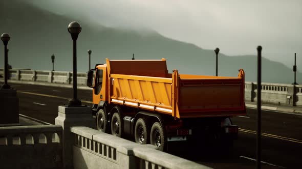 Big Lorry Truck on the Bridge