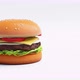 Burger Isolated on White Background - VideoHive Item for Sale