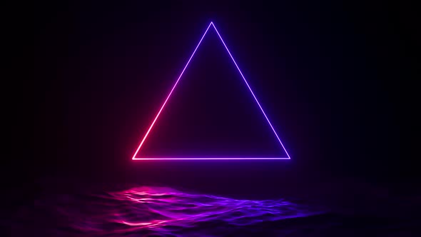 Neon Glowing Triangle