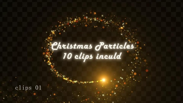 Christmas Golden Particles V2