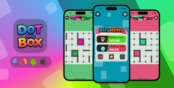Dots & Boxes Game for Android and IOS with AdMob