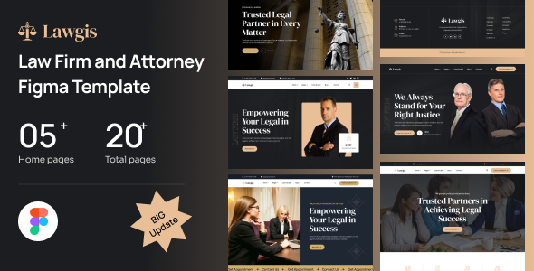 Lawgis - Law Firm and Attorney Figma Template