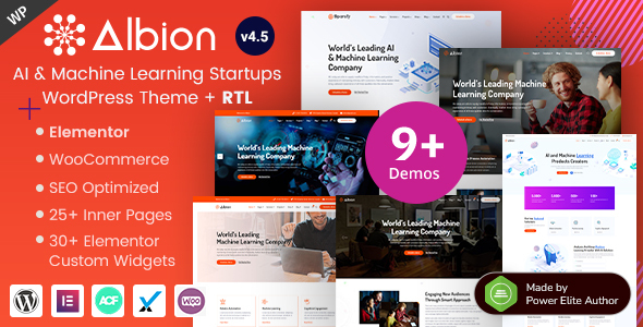 Albion – AI & Machine Learning Startup WordPress Theme for Tech, SaaS & Data Science
