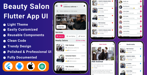 AI-Powered Beauty Salon Booking App Template Flutter | Hair Salon App | Saloon App
