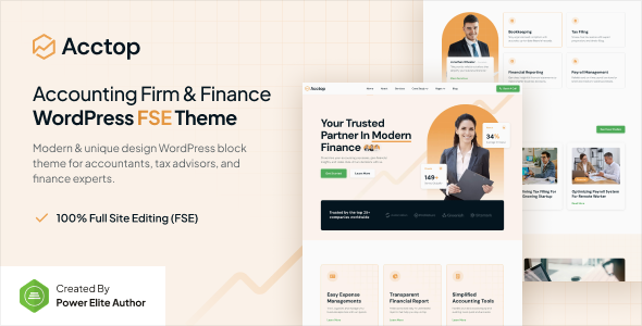 Acctop – Accounting Firm & Finance Gutenverse FSE WordPress Theme