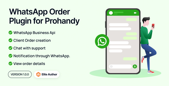 WhatsApp Order Plugin for Prohandy - On-Demand Handyman & Home Service Provider Marketplace