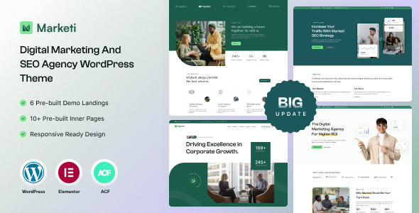 Marketi - SEO Digital Marketing Elementor WordPress Theme