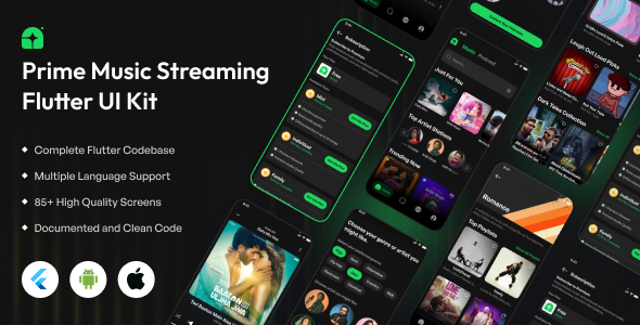 Prime Music Streaming Flutter UI Kit