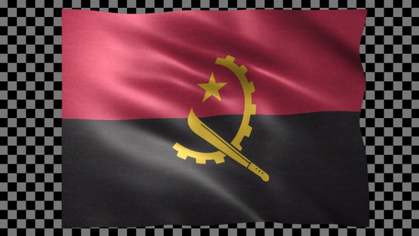 Angola waving flag looped