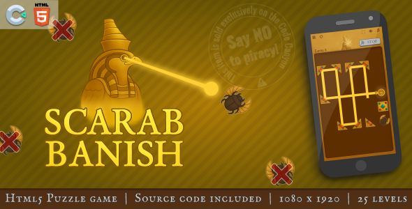 Scarab Banish - HTML5 Puzzle game