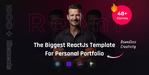 Reeni – Personal Portfolio CV & Resume ReactJs Template
