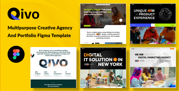 Qivo - Multipurpose Creative Agency Figma Template