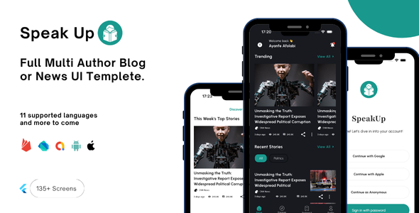 Full Multi Author Blog or News UI Templete.
