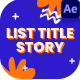 List Tittle Story Reels - VideoHive Item for Sale