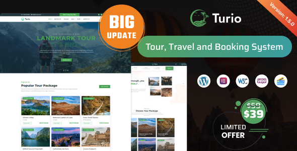 Turio - Tour and Travel WordPress Theme Tourism Agency