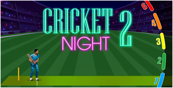 Cricket Night 2 – HTML5 Cricket Game (Construct 3)