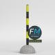 Concrete Bollard With Pole 1 - 3DOcean Item for Sale