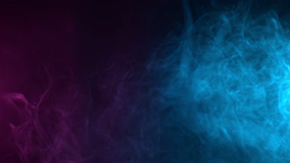 Slow Motion Shot of Modern Neon Smoke Abstract Background.