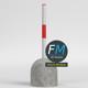 Concrete Bollard With Pole 2 - 3DOcean Item for Sale