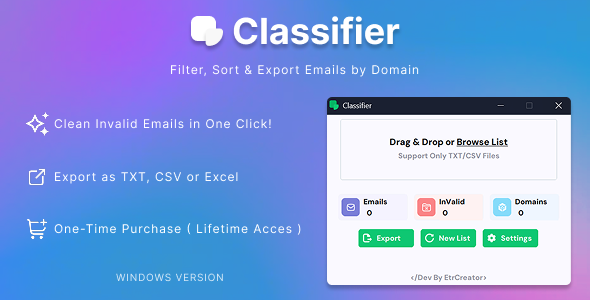 Email List Classifier : Smart Email Organizer
