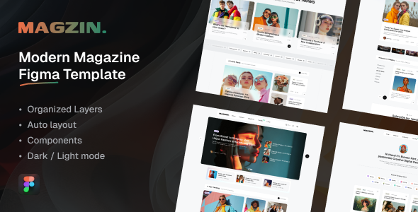 Magzin - Creative Magazine & Blog Figma Template