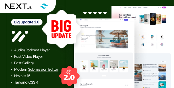 Ncmaz - Blog, News Magazine NextJs React Template