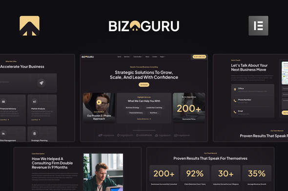 BizGuru - Business Consulting Elementor Template Kit