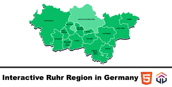 Interactive Ruhr Region in Germany Map