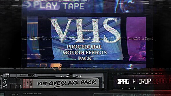 Procedural Distortion Effects For After Effects | VHS Overlays, VCR, Retro CRT, Old TV Filters