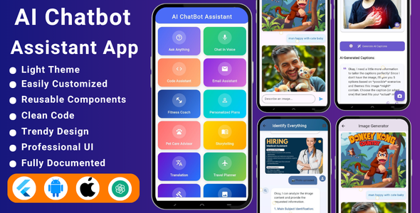 AI Chatbot Assistant Flutter App | Smart Virtual Assistant | AI-Powered Chat Support