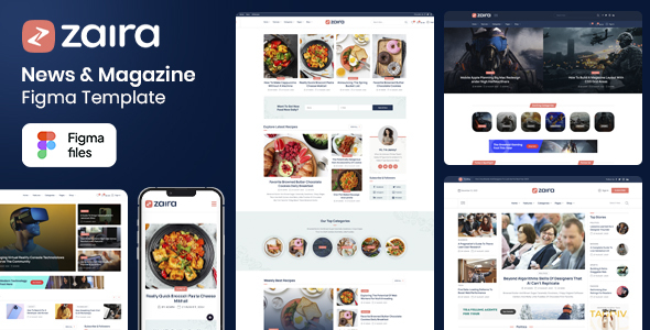 Zaira - News Magazine Figma Template