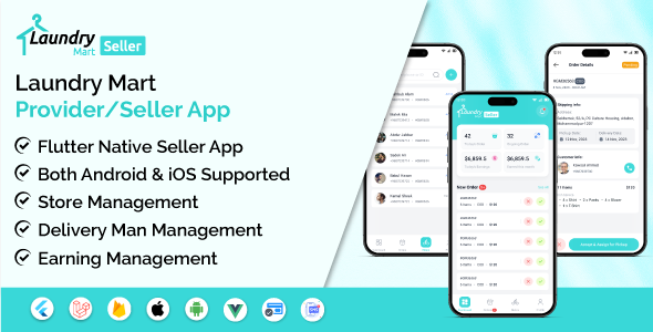 LaundryMart  - Laundry Provider  Mobile App Addon