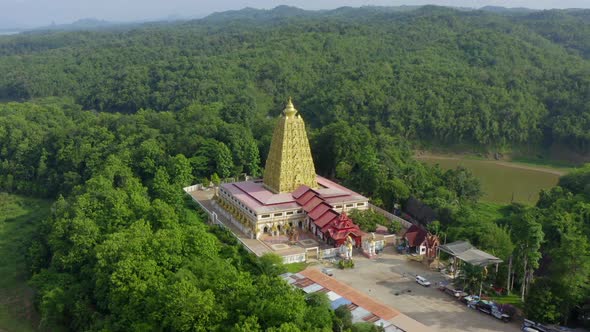 Chedi Phutthakhaya or Puttakaya Pagoda Wat Wang Wiwekaram or Wat Luang Pho Uttama in Sangkhlaburi