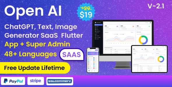 Maan AI - ChatGPT, Open AI Flutter App with Super Admin ( SAAS )