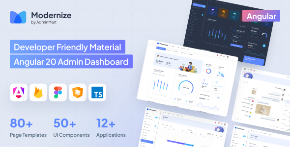 Modernize Angular 20 Admin Dashboard